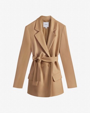 Blazers Cuyana Relaxed Mujer Marrones | LEM6473DJ