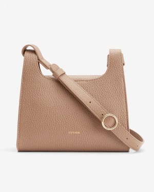 Bolsa De Hombro Cuyana Mini Double Loop Mujer Kaki | BWD3689PH