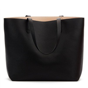 Bolso Tote Cuyana Classic Structured Cuero Mujer Negras Rosas | KNB1220DN