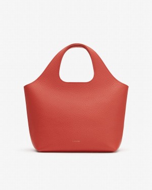 Bolso Tote Cuyana Mini System Mujer Coral Oscuro | SLB7095PG