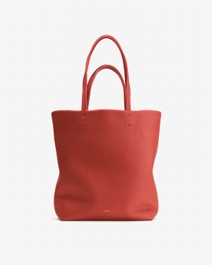 Bolso Tote Cuyana Tall Easy Mujer Coral Oscuro | YGN8832DY