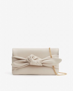 Bolso de Mano Cuyana Bow Mujer Blancas | AUB6135OZ