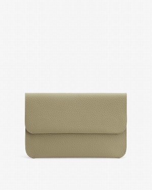 Bolso de Mano Cuyana System Flap Mujer Verde | FCL1428BP