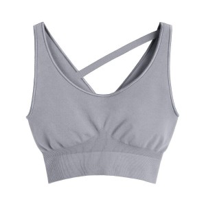 Camisa Recortada Cuyana Stretch Mujer Gris | IGY6036UT