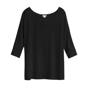 Camiseta Cuyana Organic Pima Drape-Back Mujer Negras | APF3623YU