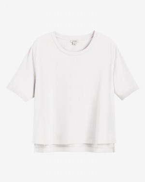 Camiseta Cuyana Pima Cropped Tee Mujer Blancas | RDM9366PH