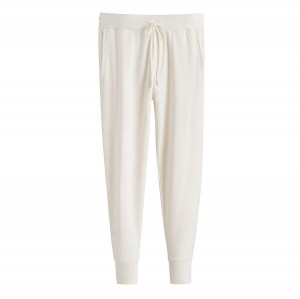 Pantalon Cuyana French Terry Tapered Lounge Mujer Blancas | YHR1261XU