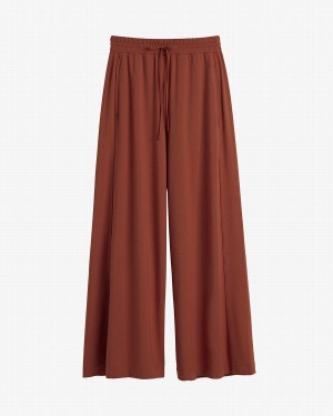 Pantalon Cuyana Wide-Leg Drawstring Mujer Rojas | GGF8390UY