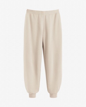 Pantalones Jogger Cuyana Terry Sculpted Mujer Creme Blancas | UFB10049II