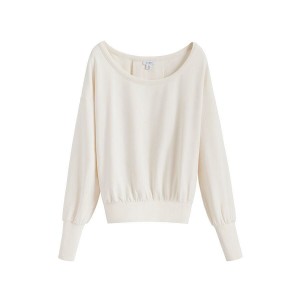 Sudaderas Cuyana French Terry Boatneck Mujer Blancas | NGE2857OI