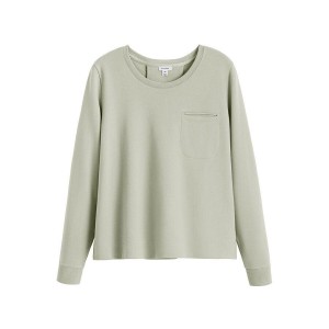 Sudaderas Cuyana French Terry Pleat-Back Mujer Verde | TAS3262BD