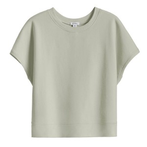 Sudaderas Cuyana French Terry Short Sleeve Mujer Verde | GIY2678FF