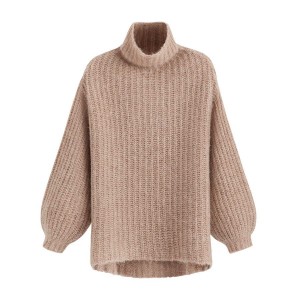 Suéteres Cuyana Alpaca Lana Turtleneck Mujer Kaki | NTD9267MS