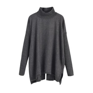 Suéteres Cuyana Alpaca Open-Back Turtleneck Mujer Gris | TLR904FR