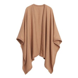 Suéteres Cuyana Baby Alpaca Square Edge Cape Mujer Marrones | JUK1458LH