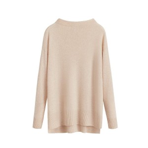 Suéteres Cuyana Single-Origin Cashmere Funnel Neck Mujer Beige | YNL7665BS