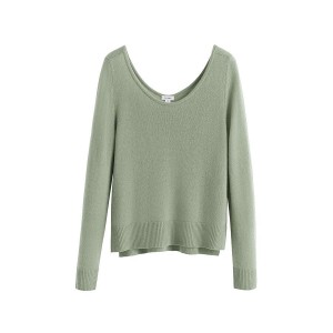 Suéteres Cuyana Single-Origin Cashmere Scoop Neck Mujer Verde | NQR4547NG