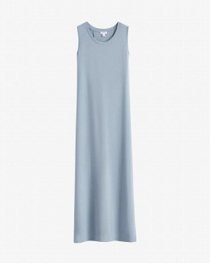 Vestido Cuyana Drape-Back Mujer Azules | XGJ7769IN