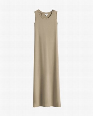 Vestido Cuyana Drape-Back Mujer Verde | MZE1450VM