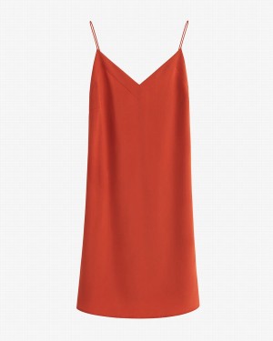 Vestido Cuyana Silk Short Slip Mujer Naranjas | ITI1738VN