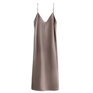 Vestido Cuyana Silk Slip Mujer Marrones Claro | DMX7736US