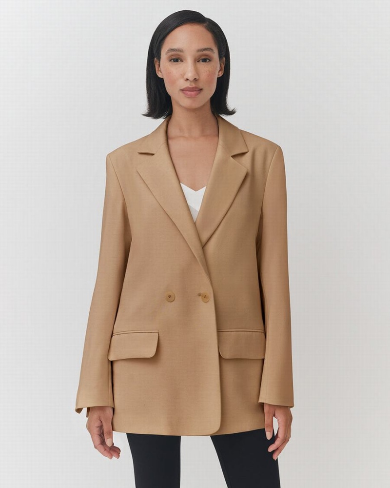 Blazers Cuyana Relaxed Mujer Marrones | LEM6473DJ