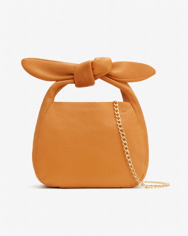 Bolsa De Hombro Cuyana Mini Bow Mujer Amarillo | TWW90100ZU