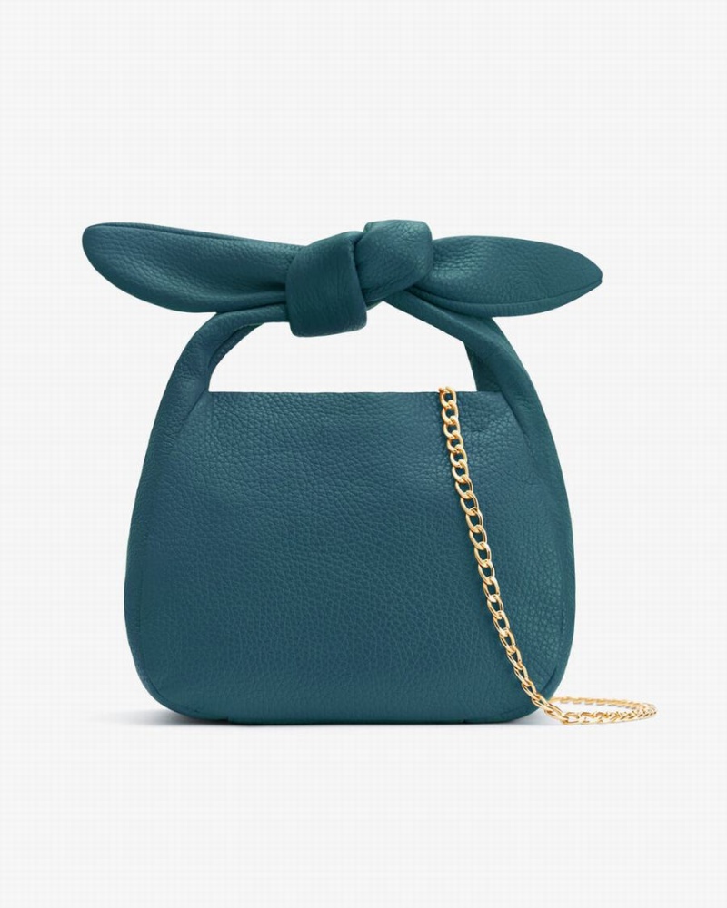 Bolsa De Hombro Cuyana Mini Bow Mujer Azules | AST7328MG