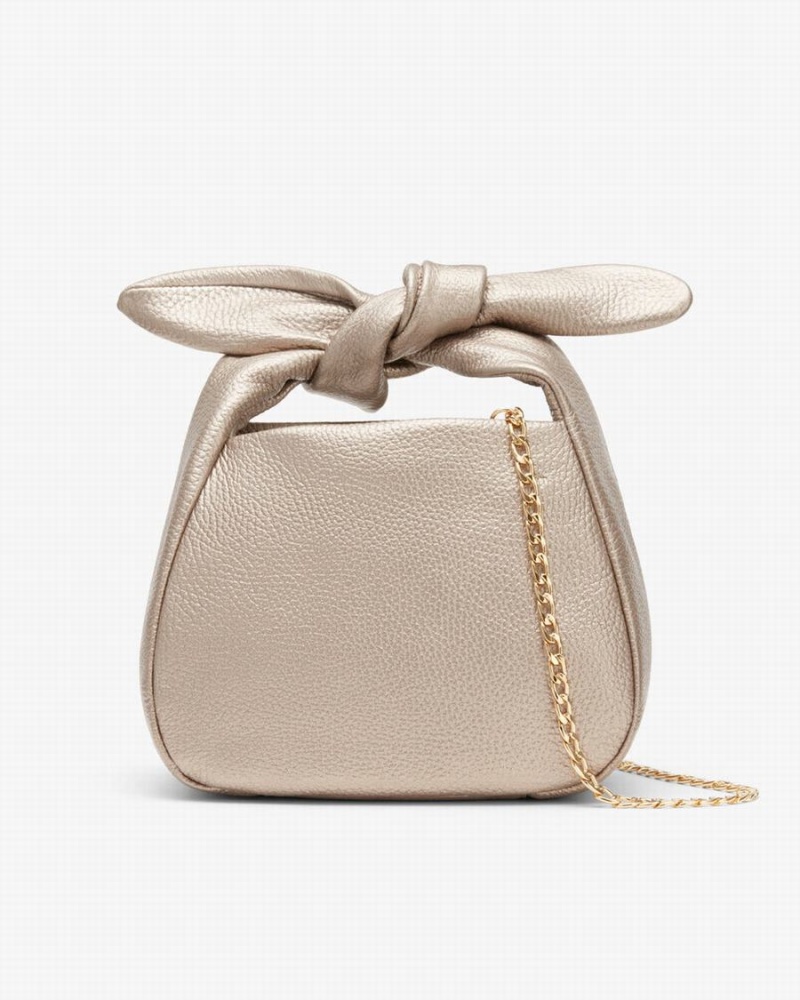 Bolsa De Hombro Cuyana Mini Bow Mujer Doradas | DJF516MH