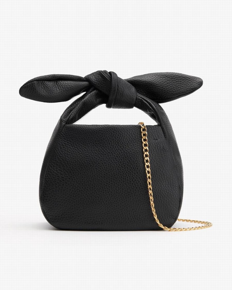 Bolsa De Hombro Cuyana Mini Bow Mujer Negras | PXN5142MG