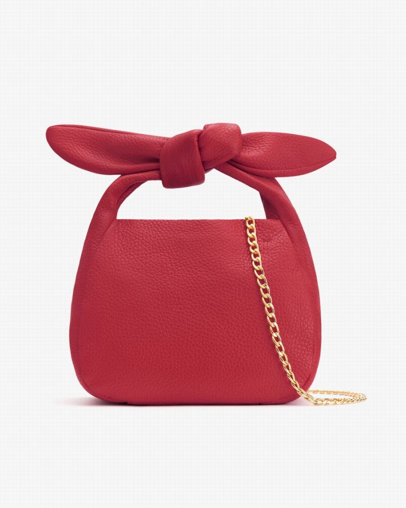 Bolsa De Hombro Cuyana Mini Bow Mujer Rosas Rojas | KER445IQ