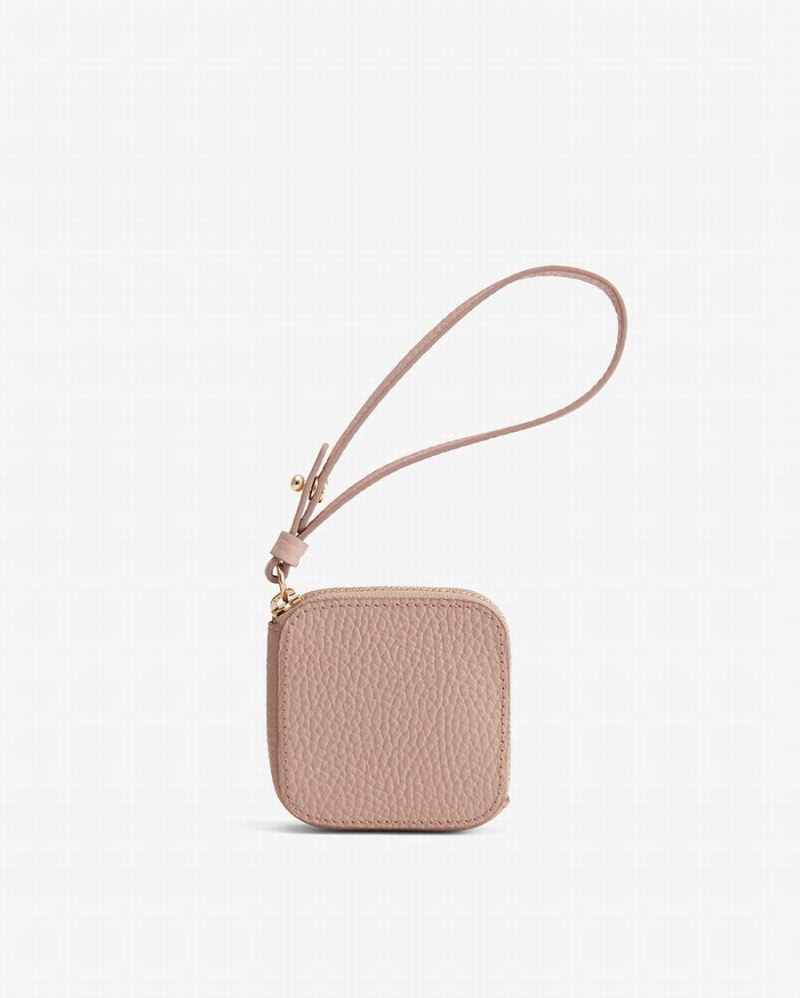 Bolsa Estuche Cuyana Cuero Airpod Mujer Rosas | PLY3164UN