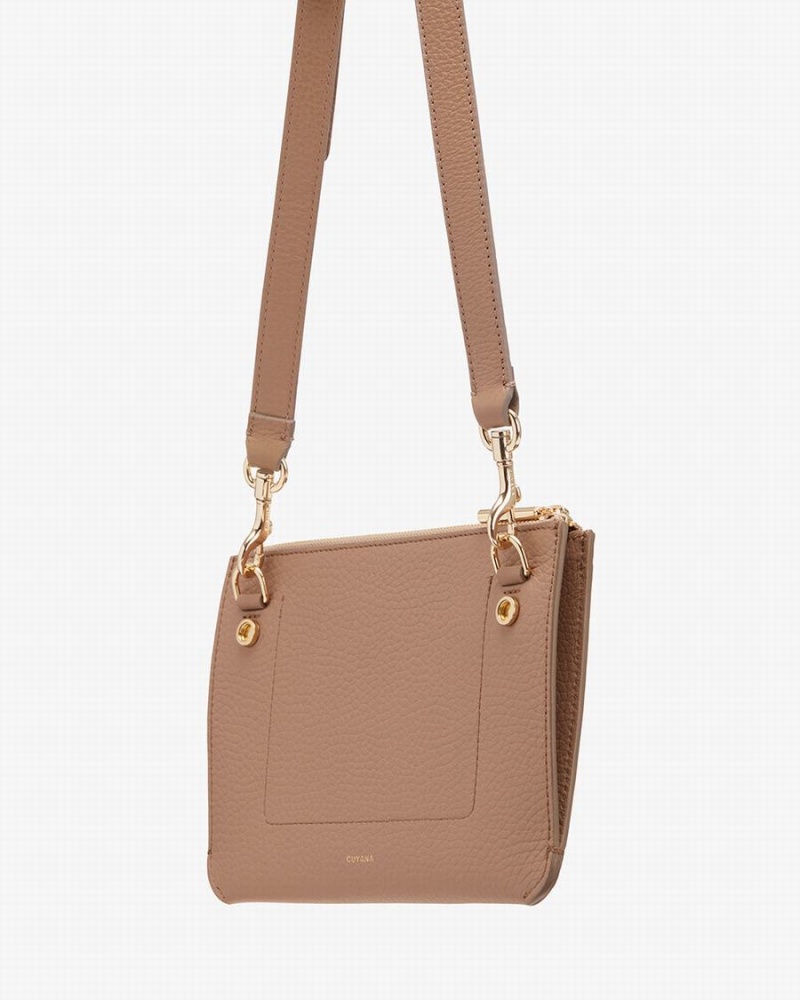 Bolso Pequeño Cuyana System Zipper Mujer Kaki | WHZ3198YH