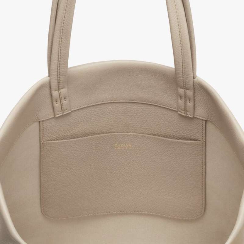 Bolso Tote Cuyana Classic Easy Mujer Gris | BFU7072HB