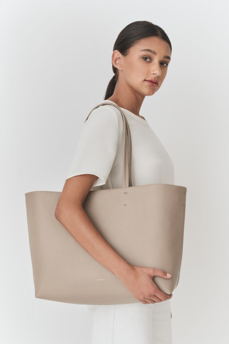 Bolso Tote Cuyana Classic Easy Mujer Gris | BFU7072HB