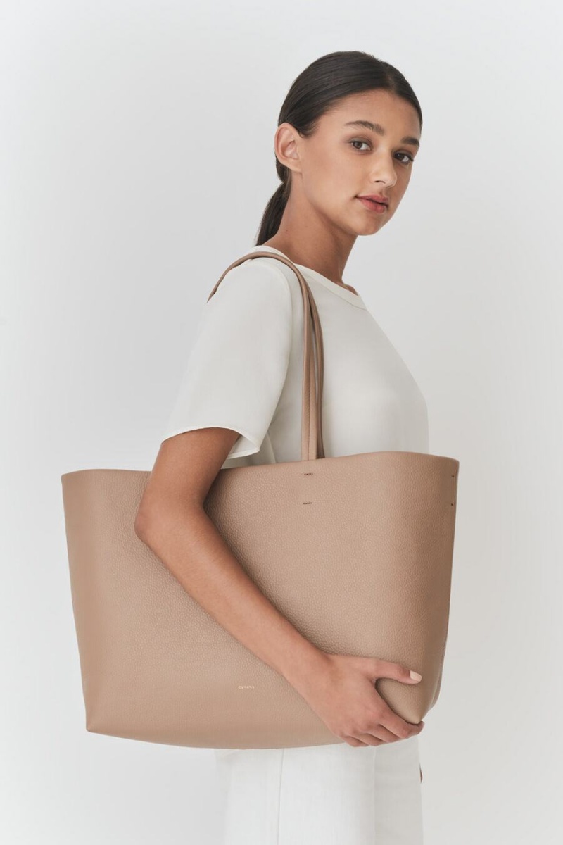 Bolso Tote Cuyana Classic Easy Mujer Kaki | VWJ288CG