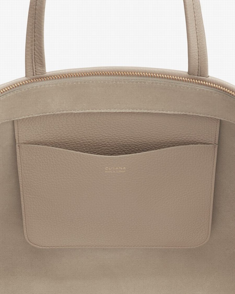 Bolso Tote Cuyana Classic Easy Zipper Mujer Gris | EWY8729JJ