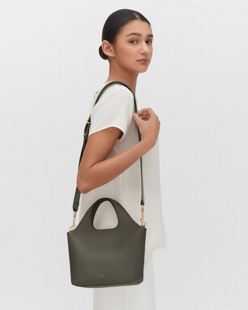 Bolso Tote Cuyana Mini System Mujer Verde Oscuro | GRF7570KW