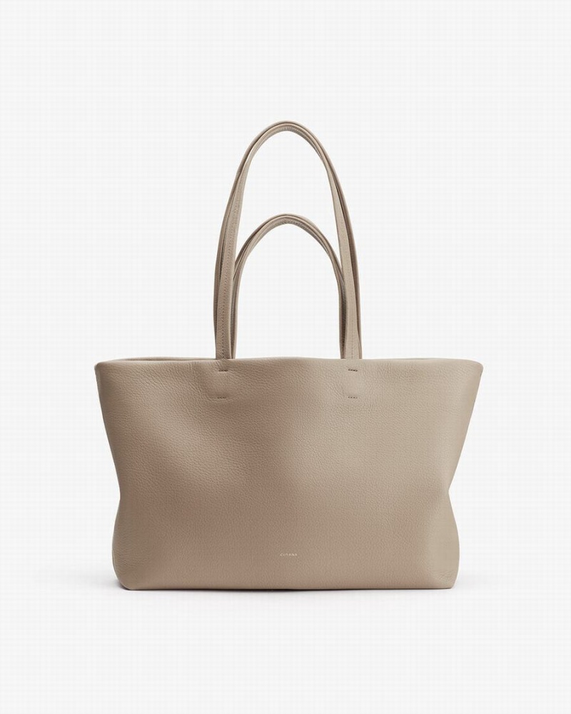 Bolso Tote Cuyana Small Easy Mujer Gris | EUN122EJ