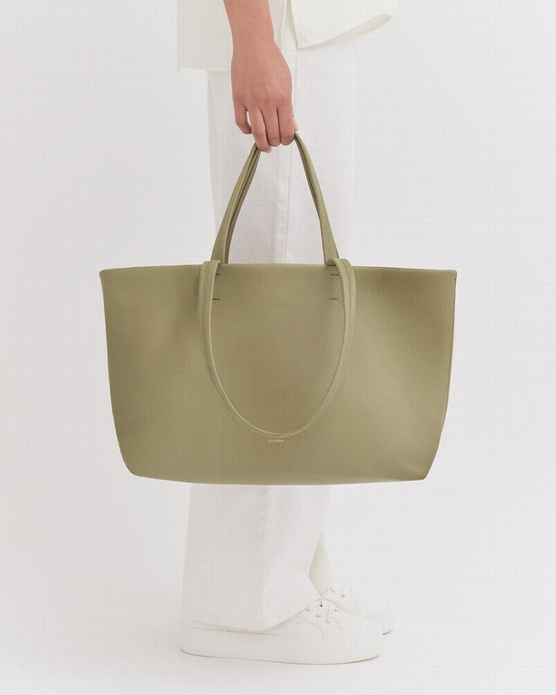 Bolso Tote Cuyana Small Easy Mujer Verde | PCD86RE