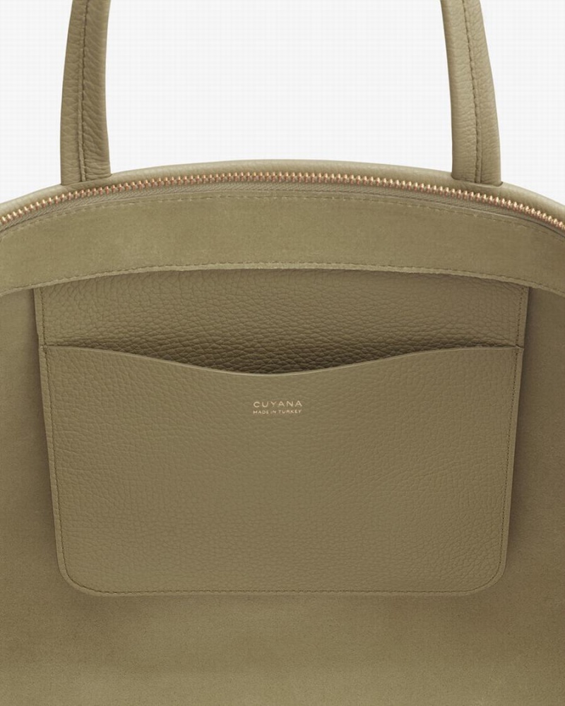 Bolso Tote Cuyana Small Easy Zipper Mujer Verde | RME7772HX