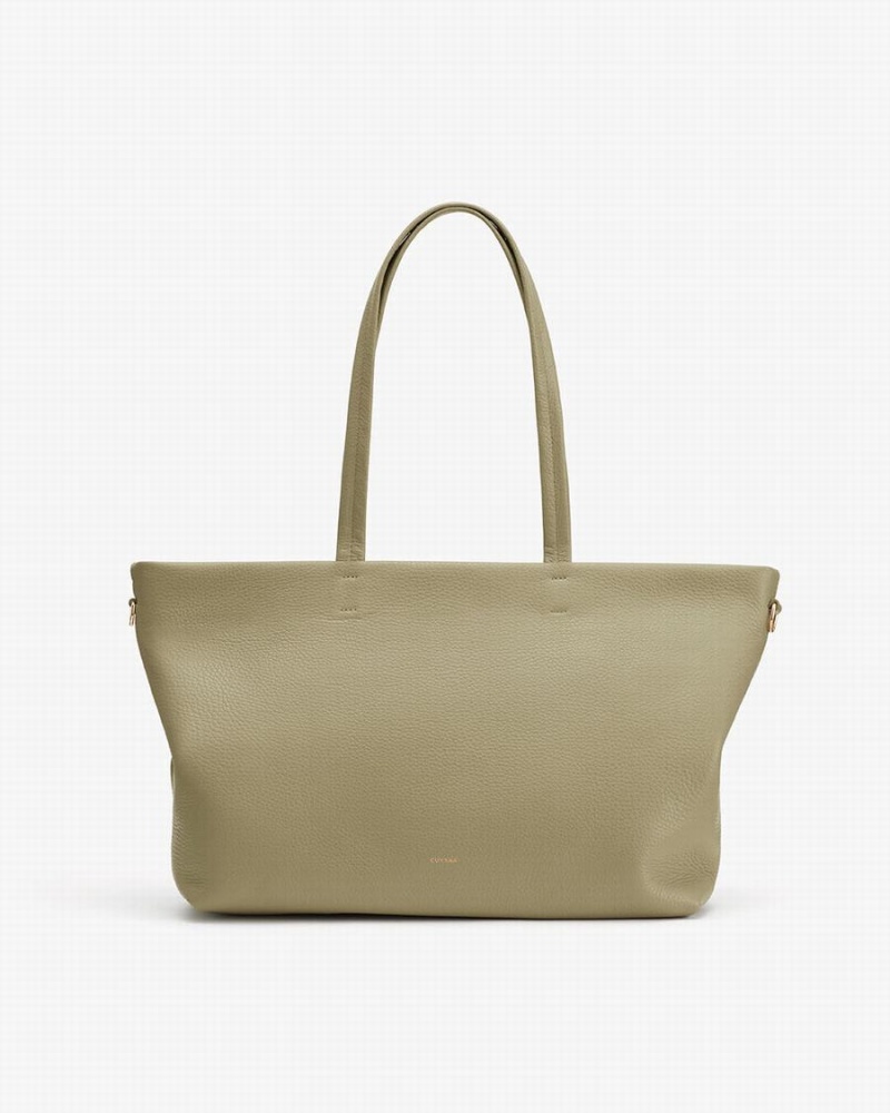 Bolso Tote Cuyana Small Easy Zipper Mujer Verde | RME7772HX