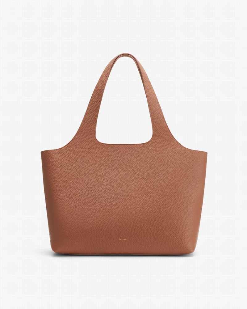 Bolso Tote Cuyana System Mujer Marrones | ANS8417EQ