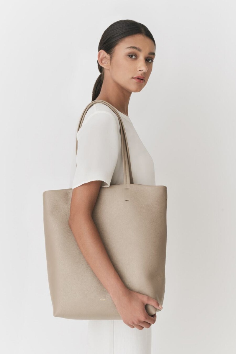 Bolso Tote Cuyana Tall Easy Mujer Gris | TVY2921SJ