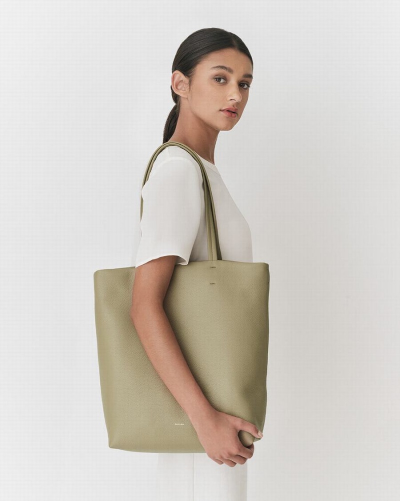 Bolso Tote Cuyana Tall Easy Mujer Verde | RGX9631GV