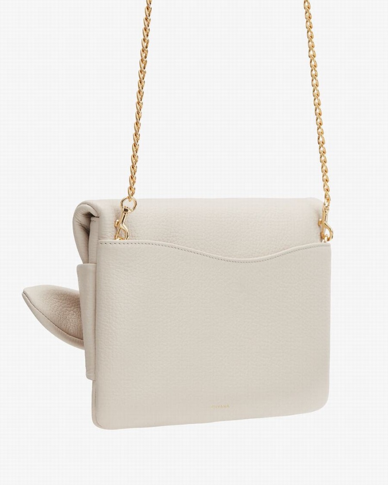 Bolso de Mano Cuyana Bow Mujer Blancas | AUB6135OZ