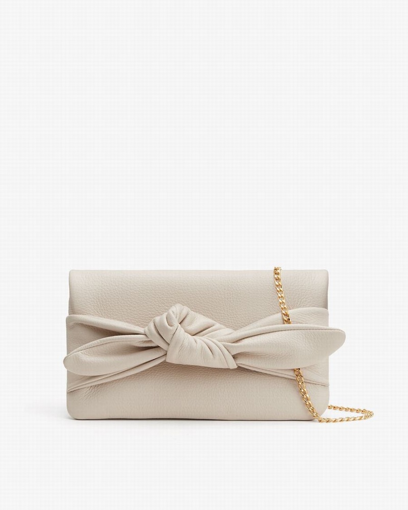 Bolso de Mano Cuyana Bow Mujer Blancas | AUB6135OZ