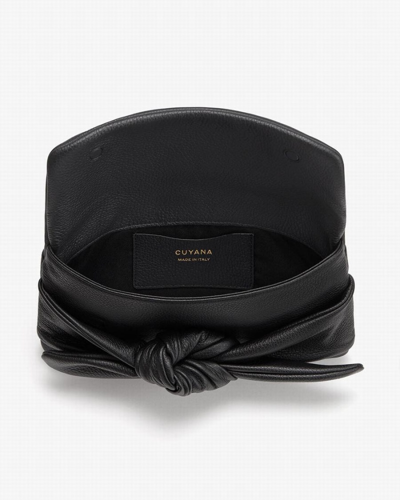 Bolso de Mano Cuyana Bow Mujer Negras | OZM3890GB