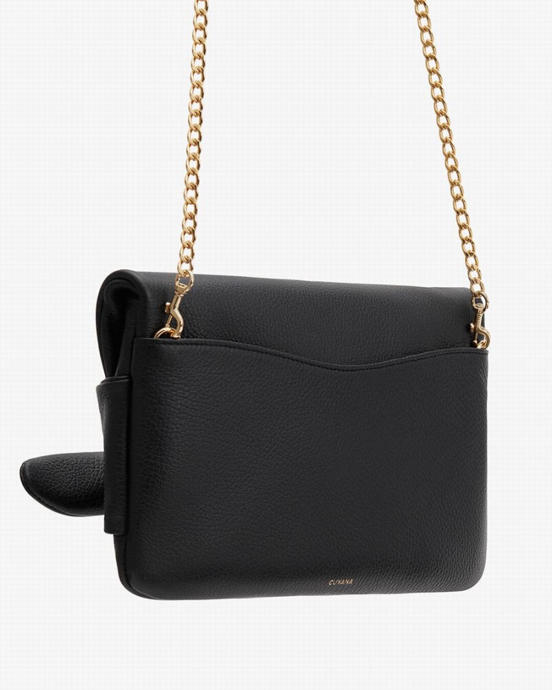 Bolso de Mano Cuyana Bow Mujer Negras | OZM3890GB