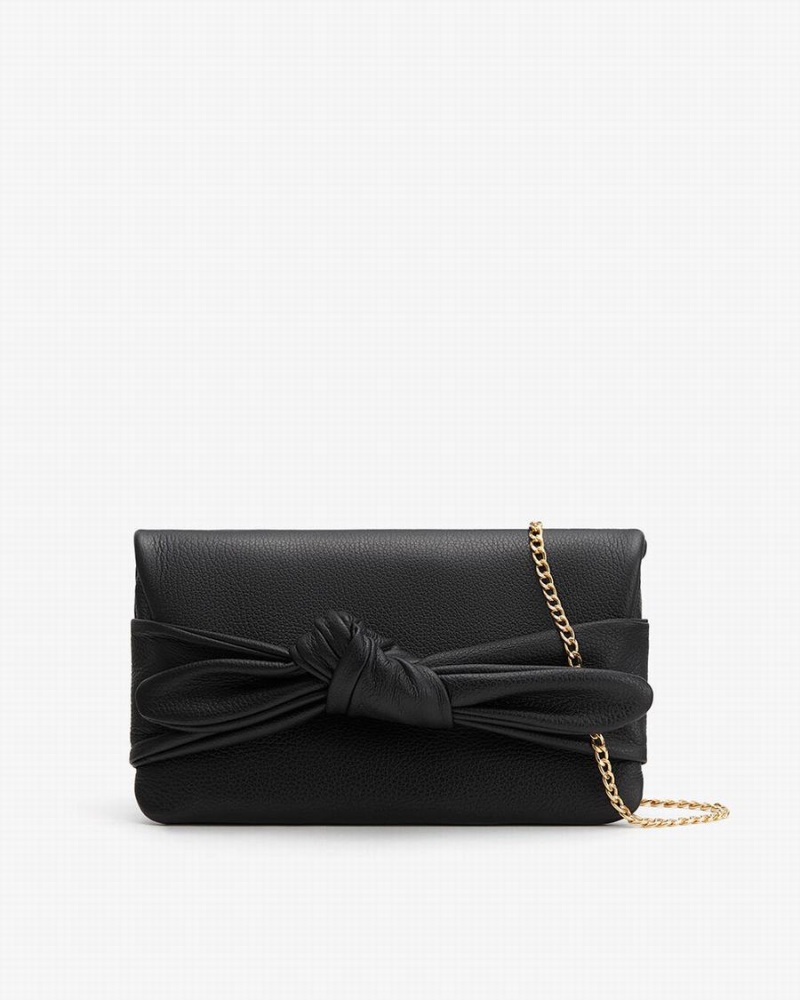 Bolso de Mano Cuyana Bow Mujer Negras | OZM3890GB